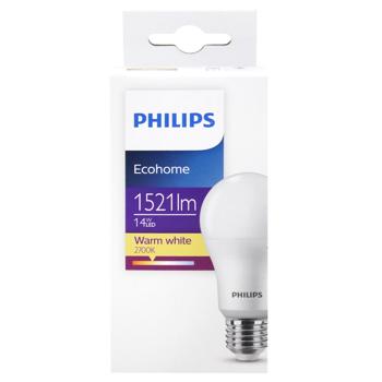 Лампа Philips Ecohome LED 827 UCCA 2700К 1521lm E27 14Вт - купити, ціни на NOVUS - фото 2