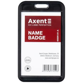Axent Black Vertical Name Badge 54x85mm - buy, prices for MegaMarket - photo 1