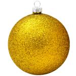 Bezant Glitter Gold Christmas Tree Ball 7cm
