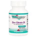 Цинк Цитрат, Nutricology, 25 мг, 60 капсул