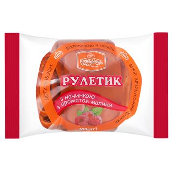 Рулетик Румянец с повидлом с ароматом малины 100г - купить, цены на КОСМОС - фото 1