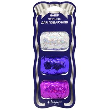 Happycom Gift Ribbon 3pcs 5mm*10m - buy, prices for MegaMarket - photo 1