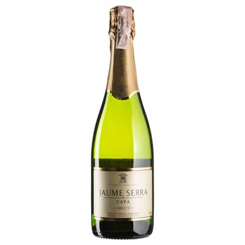 Вино ігристе Jaume Serra Cava Brut біле брют 11,5% 0,75л + 2 бокала - купити, ціни на AlcoHub - фото 1