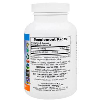 Nature's Plus KalmAssure Magnesium Citrate 400mg 90 capsules - buy, prices for - photo 2