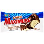 Морозиво Laska Maximuse арахісове з печивом у кондитерській глазурі 12% 90г