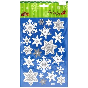 Наклейки новогодние Angel Gifts на окна в ассортименте - купить, цены на МегаМаркет - фото 3