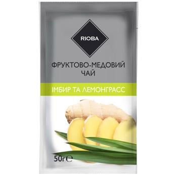 Чай фруктово-медовий Rioba концентрат Імбир та лемонграс 50г - купити, ціни на METRO - фото 1