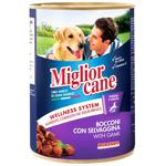 Migliorcane Wet Food with Game for Dogs of All Breeds 405g