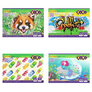 ZiBi Kids Line A4 Drawing Album 12 Sheets in assortment - buy, prices for NOVUS - photo 1