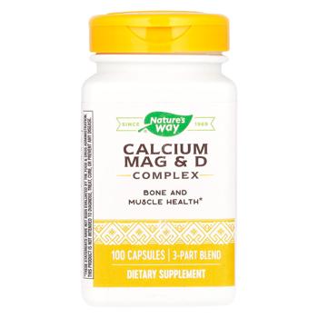 Кальцій, магній, вітамін Д Nature's Way Calcium Mag & D Complex 100 капсул