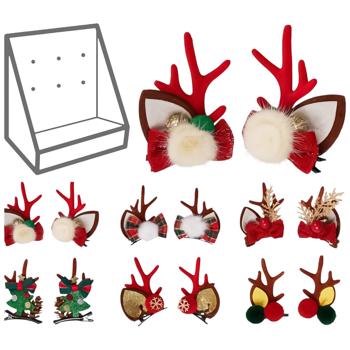 Заколка для волос Koopman новогодняя 5см х 2шт в ассортименте - купить, цены на Auchan - фото 1