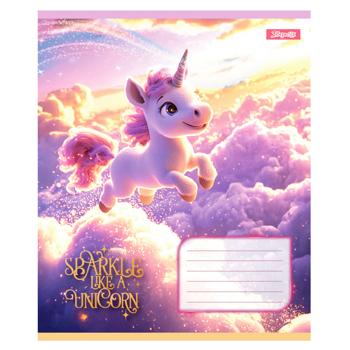 Тетрадь 1 Вересня Unicorn косая линия 12 листов в ассортименте - купить, цены на - фото 6
