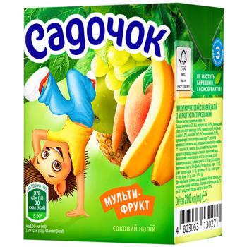 Напиток соковый Садочок Мультифрукт 200мл - купить, цены на - фото 2