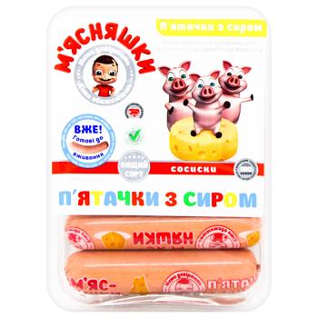 Miasna Hildiia Piatachky Wieners with Cheese High Grade 285g - buy, prices for MegaMarket - photo 1