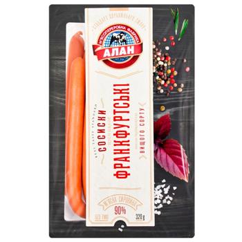 Alan Frankfurt Boiled Wieners High Grade 320g - buy, prices for COSMOS - photo 1