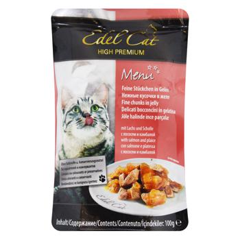 Edel Cat Salmon And Flounder In Jelly Cat Food 100g - buy, prices for MegaMarket - photo 1