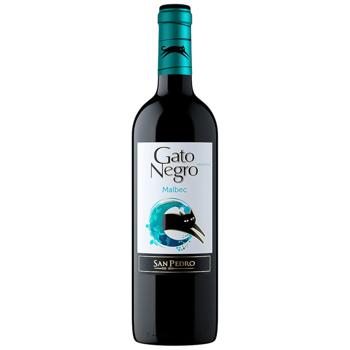 Вино Gato Negro Malbec красное сухое 13% 0,75л