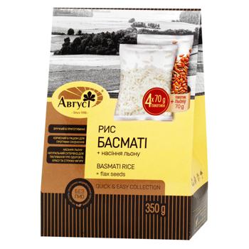 August Basmati in Package with Flax Seed Rice Groats 350g - buy, prices for NOVUS - photo 1