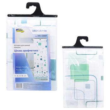 Werk Interesting Arithmetic Without Rings Shower Curtain 180х180cm - buy, prices for COSMOS - photo 1