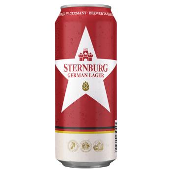 Пиво Sternburg Lager 5% 0,5л - купить, цены на КОСМОС - фото 1