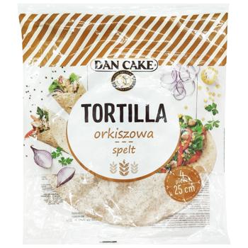 Коржи Dan Cake Тортилья спельтовые 4шт 240г - купить, цены на КОСМОС - фото 1