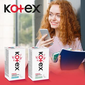 Прокладки ежедневные Kotex Fresh Normal 56шт - купить, цены на Идеал - фото 6