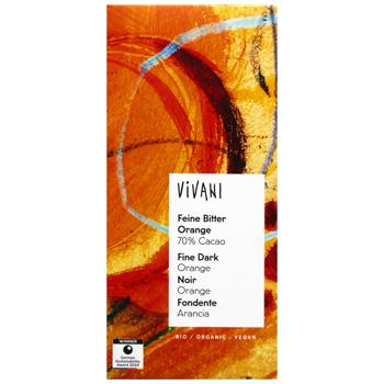 Vivani Organic Dark Chocolate with Orange 70% 80g - buy, prices for MegaMarket - photo 1