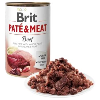 Brit Care Pate and Meat набір вологого корму для собак 5+1 шт х 400 г - яловичина - купить, цены на MasterZoo - фото 4