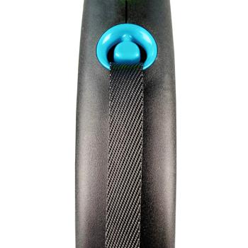 Flexi Black Design Roulette Leash with Tape L Up to 50kg 5m Black/Blue - buy, prices for - photo 3