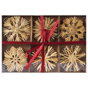 Set of Straw Snowflakes 6pcs - buy, prices for - photo 2