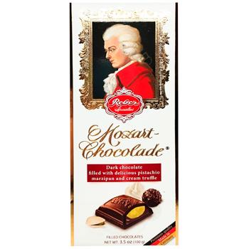 Reber Mozart Dark Chocolate with Pistachio Marzipan and Truffle 100g - buy, prices for Vostorg - photo 1