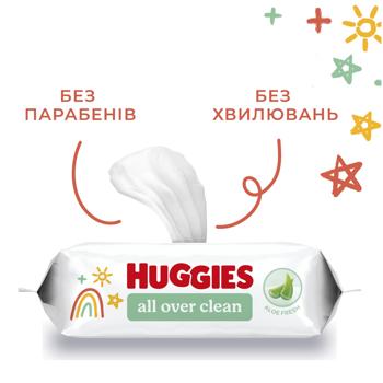 Серветки вологі Huggies All Over Clean дитячі 56шт - купити, ціни на - фото 7