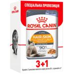 Корм влажный Royal Canin Care Hair & Skin для здоровья кожи и шерсти кошек 3+1шт х 85г