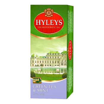 Чай зелений Hyleys з м'ятою 1,5г*25шт - купити, ціни на МегаМаркет - фото 1