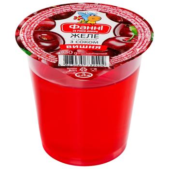 Желе Фанни Вишня из сыворотки с соком нежирное 130г - купить, цены на КОСМОС - фото 1