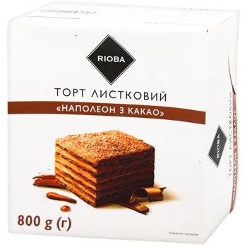 Rioba Napoleon Puff Cake with Cocoa 800g - buy, prices for - photo 3