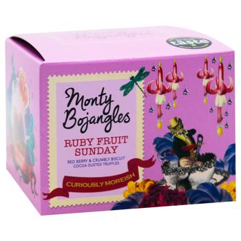 Цукерки Monty Bojangles Ruby Fruit Sunday Трюфелі зі шматочками печива та смаком малини та полуниці 100г - купити, ціни на WINETIME - фото 2