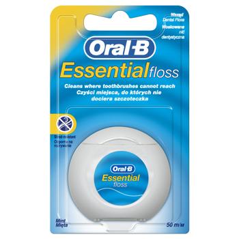 Oral-B Essential Floss Mint Waxed Dental Floss 50m - buy, prices for COSMOS - photo 1