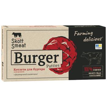 Skott Smeat Frozen Beef Burger Cutlets 720g - buy, prices for MegaMarket - photo 1
