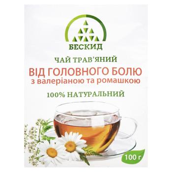 Beskyd Herbal Tea For Headache with Valerian and Chamomile 100g - buy, prices for NOVUS - photo 2
