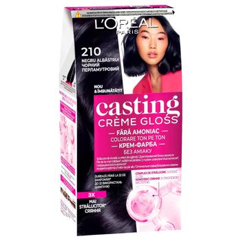 Краска для волос L'Oreal Paris Casting Cream Gloss 210 Черный перламутровый без аммиака - купить, цены на - фото 3