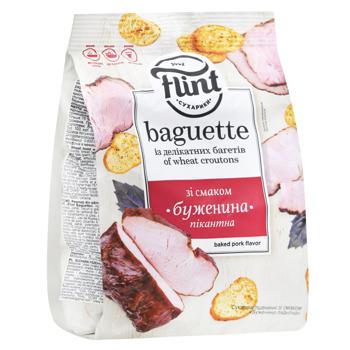 Сухарики Flint Baguette пшеничные со вкусом Буженина пикантная 100г - купить, цены на МегаМаркет - фото 2