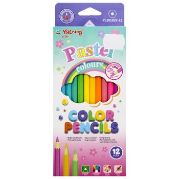 Yalong Pastel Color Colored Pencils 12 colors - buy, prices for MegaMarket - photo 3