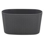 Sumela Anthracite Balcony Flower Pot with Drainage 4.7l