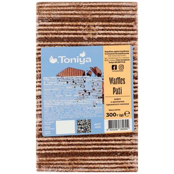 Вафлі фас. TONIYA Waffels Pati пряж.мол./ 300г / 22шт - купить, цены на Торба - фото 1