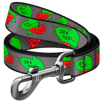 Waudog Nylon Leash 122cm/25mm with Guelder Rose Design