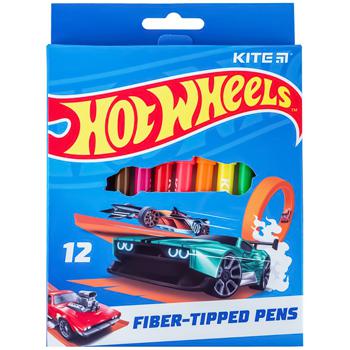 Kite Hot Wheels Fiber-Tipped Pens 12 Colors - buy, prices for Auchan - photo 1