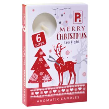 Свеча чайная Пако-ИФ Рождественская Скандинавская 6шт - купить, цены на Восторг - фото 1