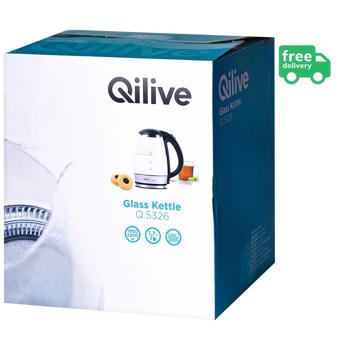 Електрочайник Qilive чорний скляний 1,7л Q5326 - купити, ціни на Auchan - фото 1