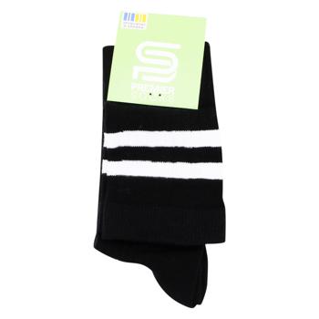 Гольфи Premier Socks підліткові р.22-24 чорний зі смужками - купити, ціни на ЕКО Маркет - фото 1